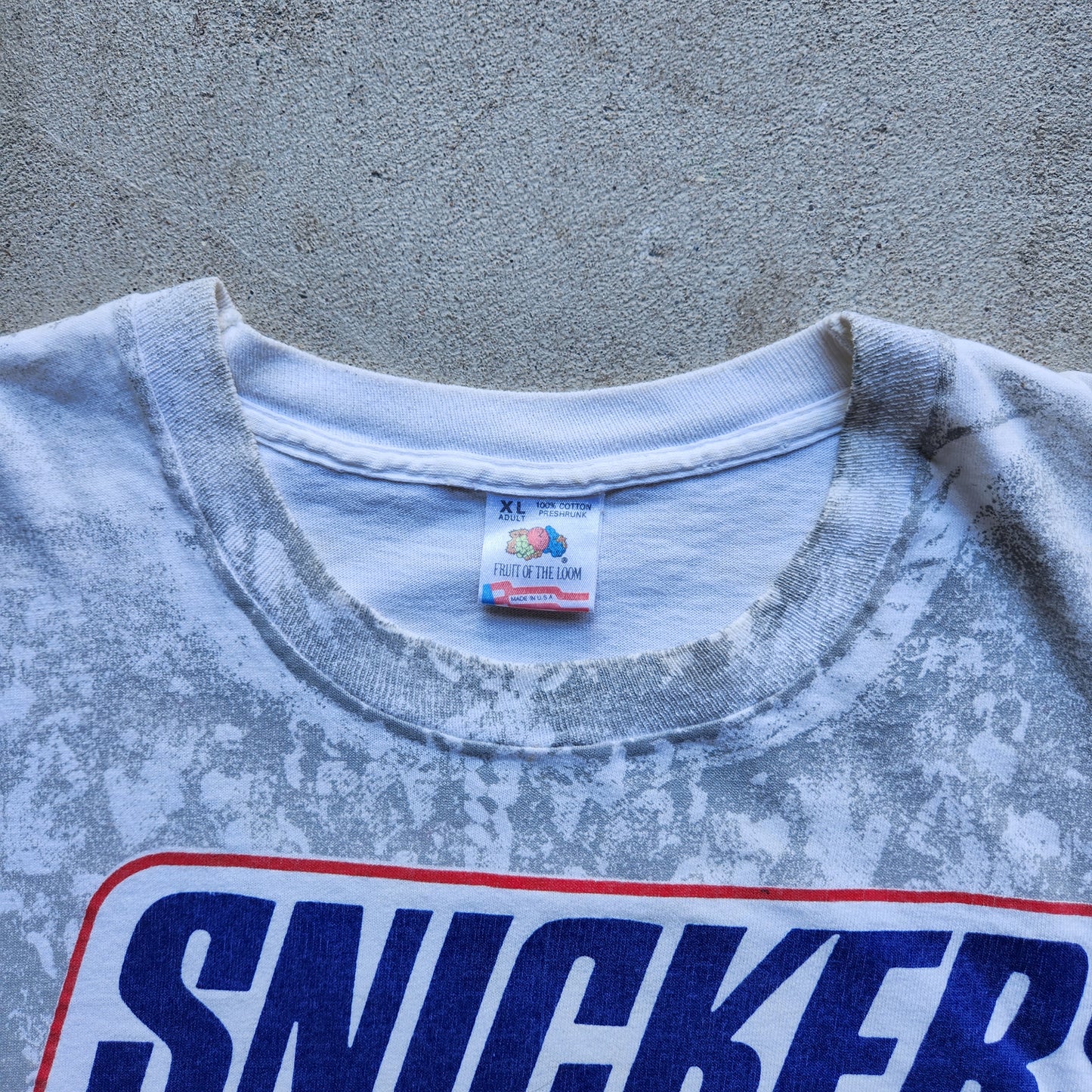 Vtg 1992 Dick Trickle Snickers Racing Team Nascar Tee Shirt AOP Adult XL