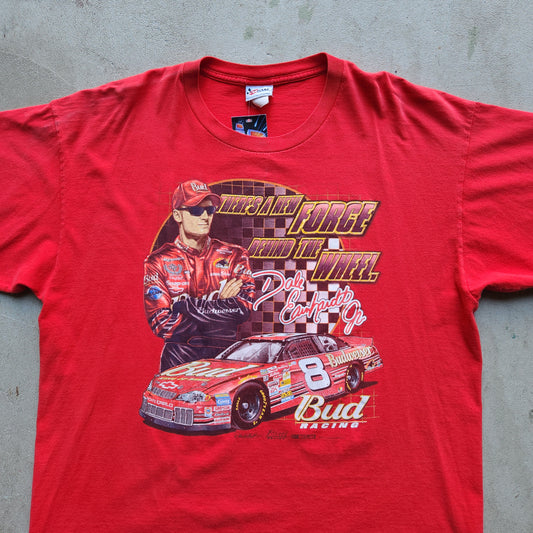 Vtg Dale Earnhardt Jr. Nascar Racing Bud Budweiser 2XL Tee Shirt