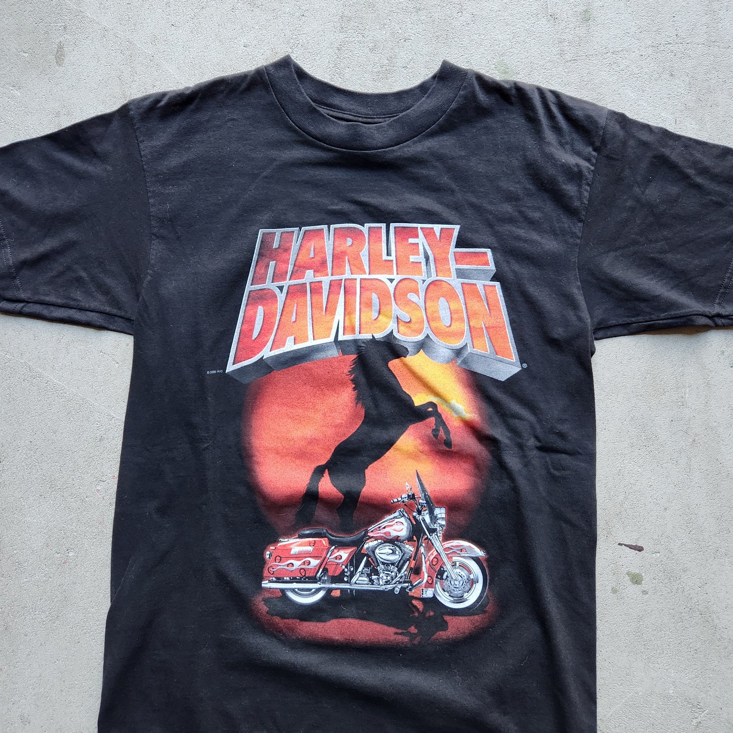 Vtg 2000 Harley Davidson Shirt Barrigada Guam Motorcycle Biker Horse USA Tee