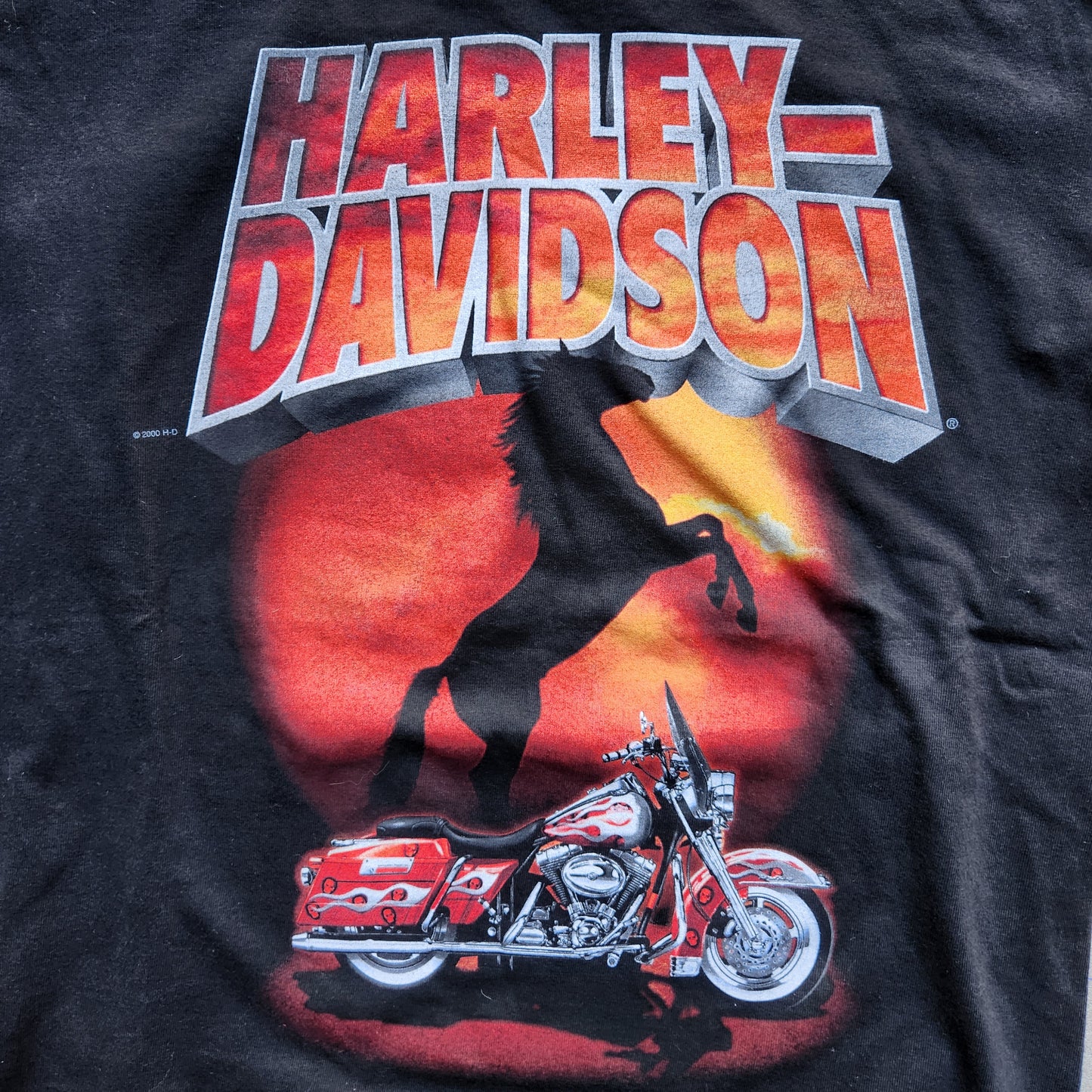 Vtg 2000 Harley Davidson Shirt Barrigada Guam Motorcycle Biker Horse USA Tee