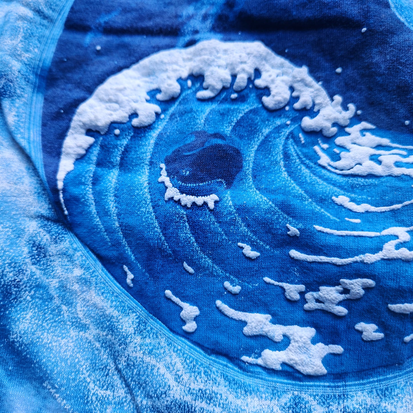 Vtg Symmetria Shirt Ying Yang Wave Ocean Moon Large XL Tie Dye Tee